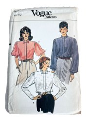 8807 VOGUE LONG TO SHORT SLEEVE COLLAR BLOUSE PATTERN 12 UNCUT
